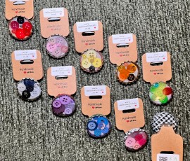 Button Brooches